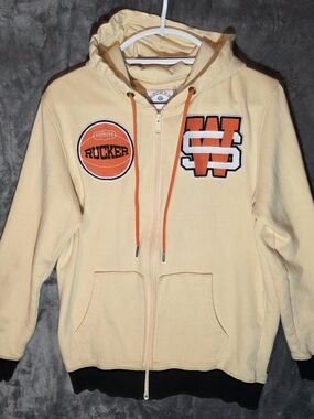 Rucker Cream Hoodie with Subtle Peach Tone